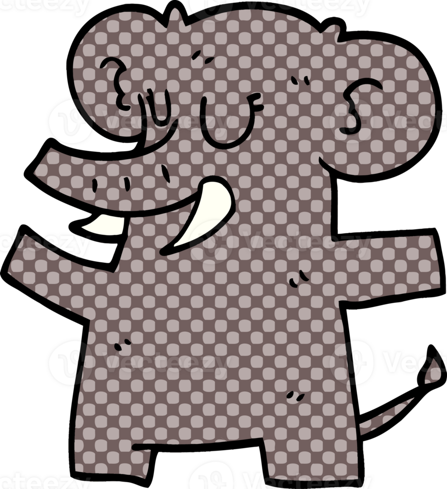 cartoon doodle standing elephant png