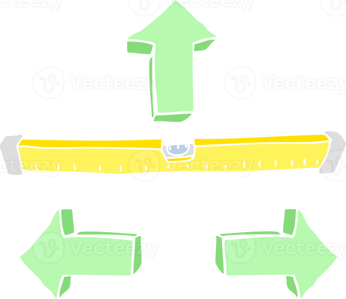 flat color illustration of a cartoon straight level png