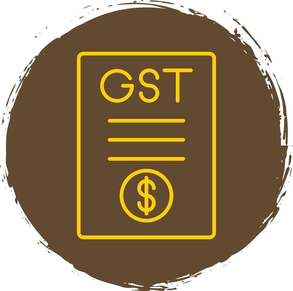 Gst Line Circle Yellow Icon vector