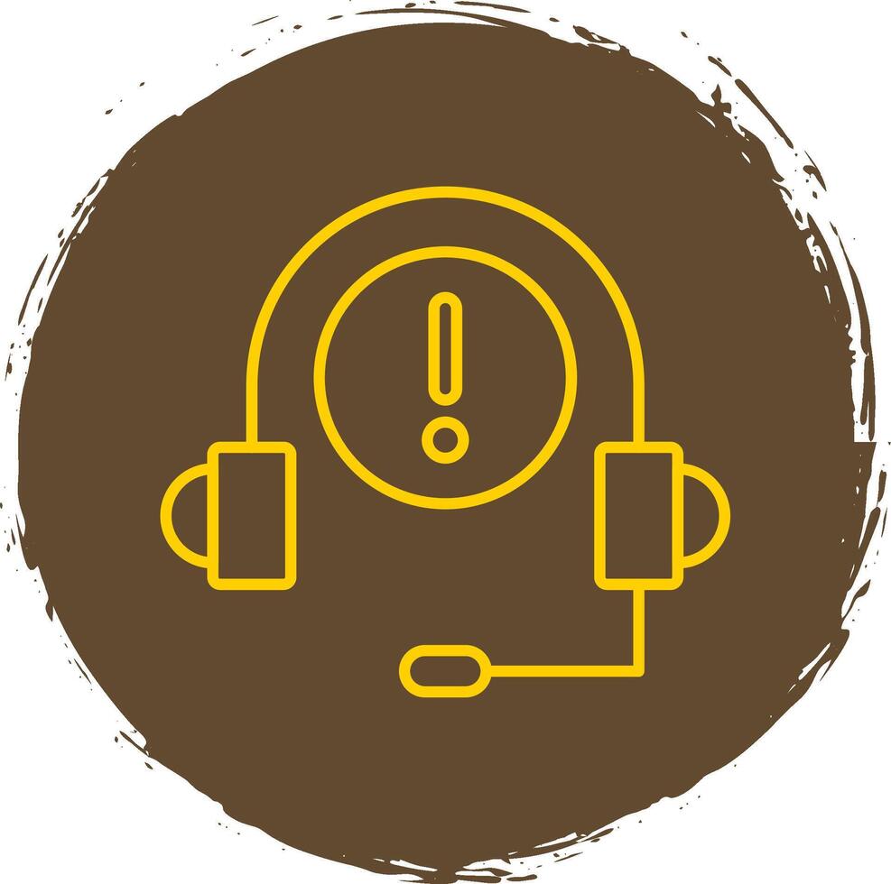 Help Line Circle Yellow Icon vector