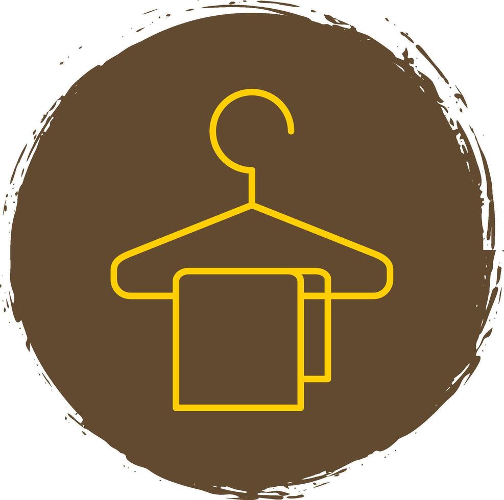 Changing Room Line Circle Yellow Icon vector