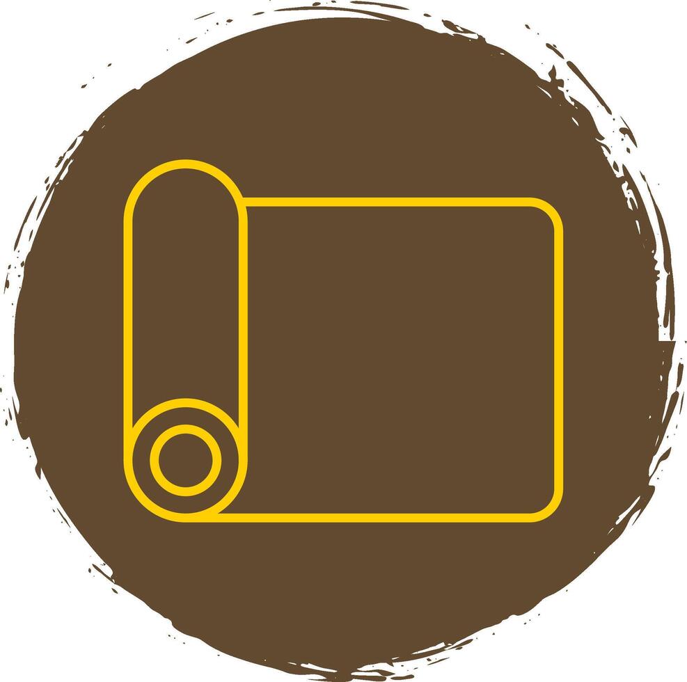 Gymnast Mat Line Circle Yellow Icon vector