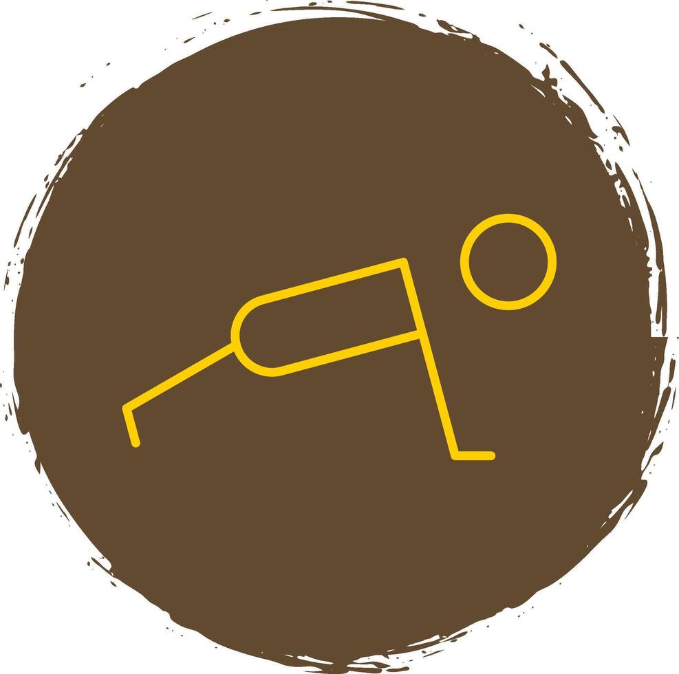 Exercise Line Circle Yellow Icon vector