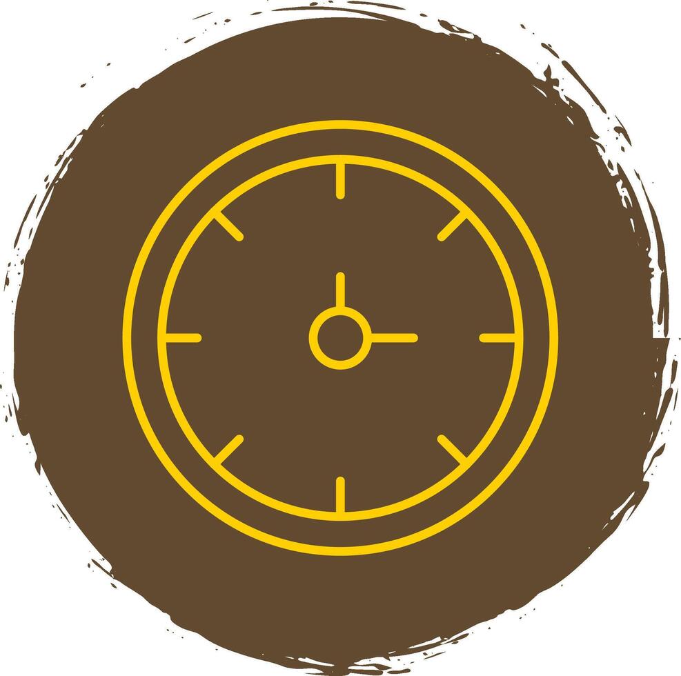 reloj línea circulo amarillo icono vector