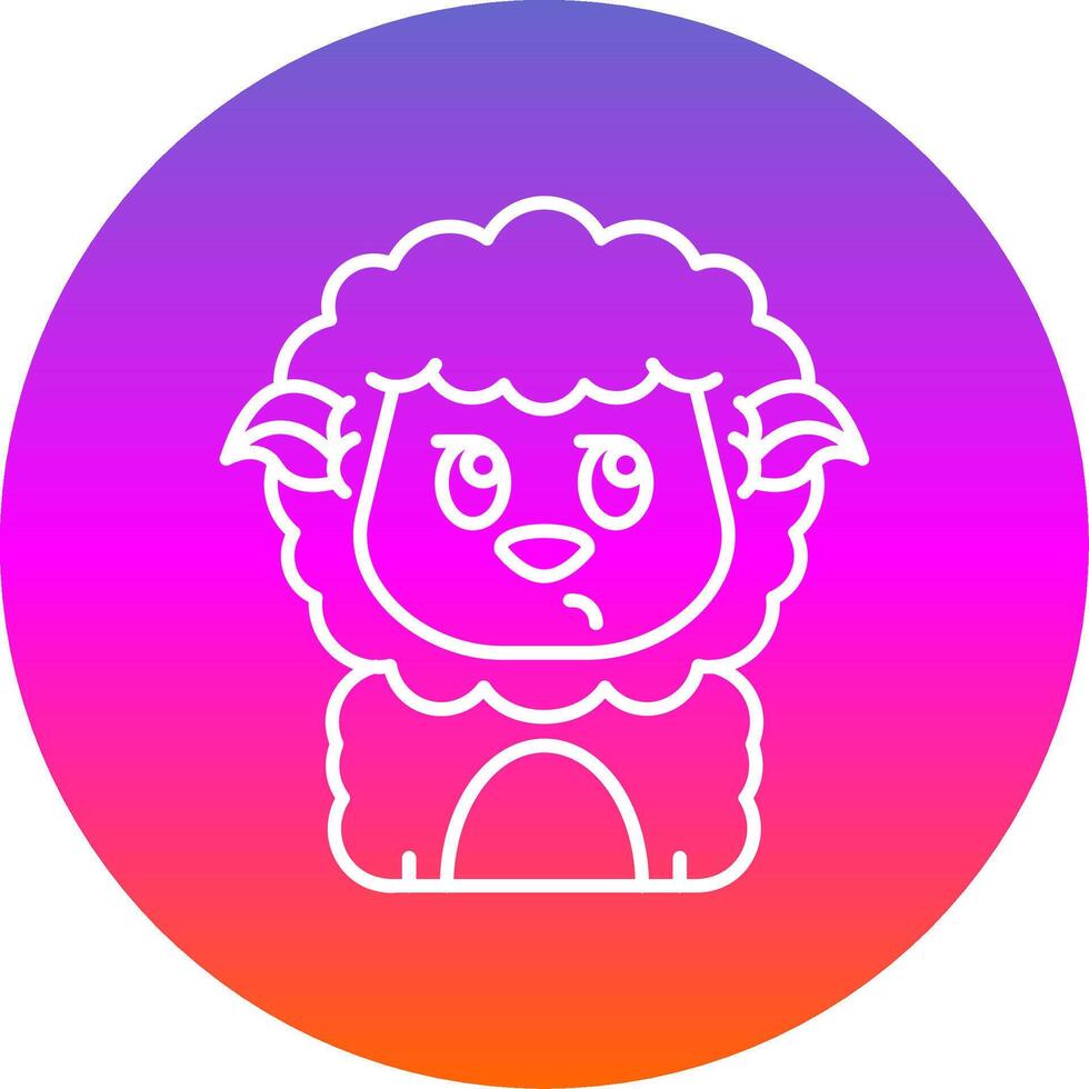 Suspicious Line Gradient Circle Icon vector