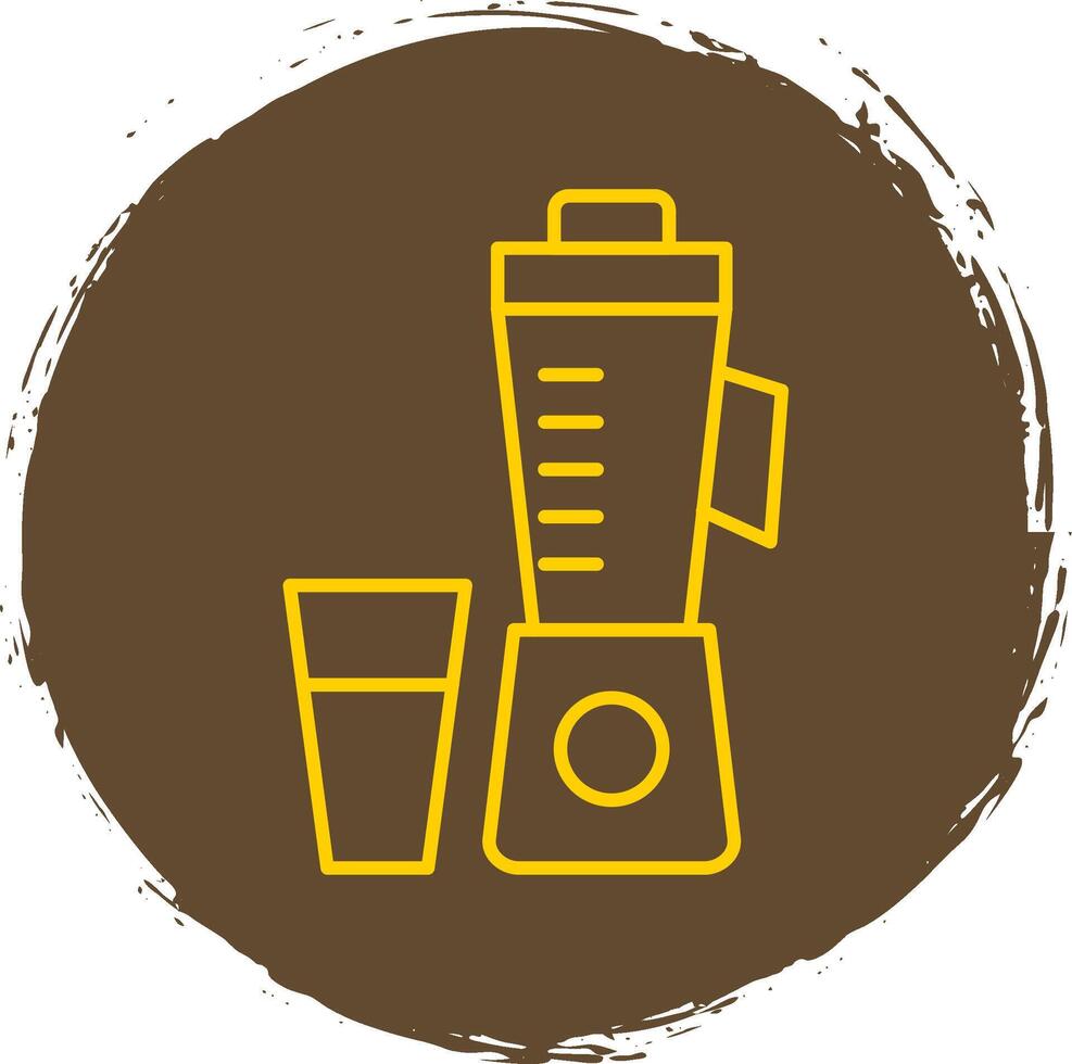 Juicer Line Circle Yellow Icon vector