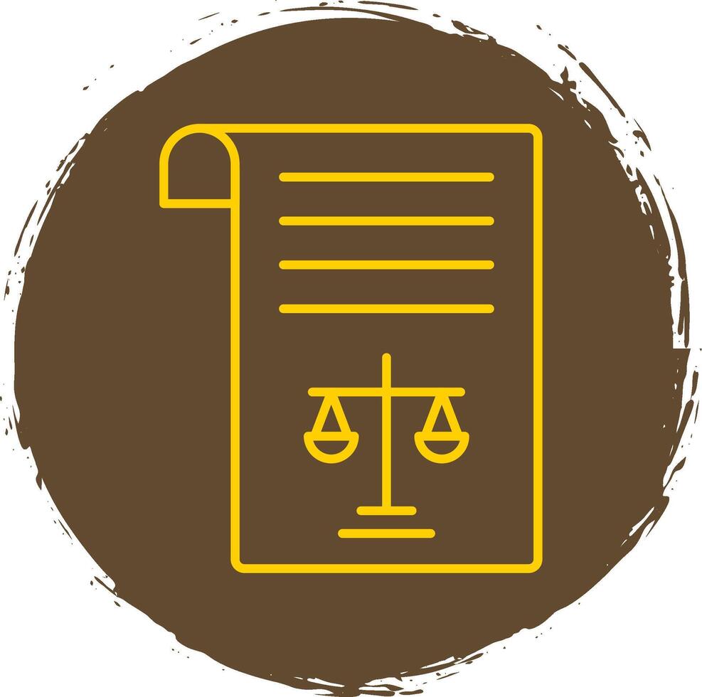 Legal Document Line Circle Yellow Icon vector