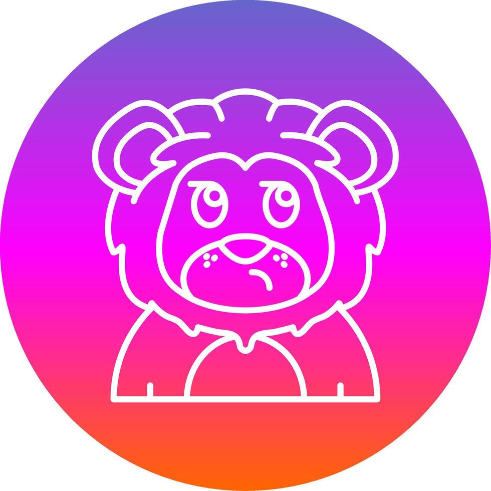 Suspicious Line Gradient Circle Icon vector