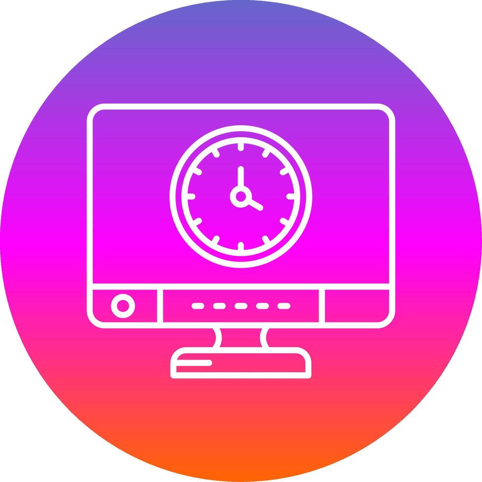 Time Line Gradient Circle Icon vector