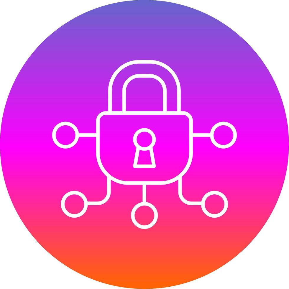 Safe Line Gradient Circle Icon vector