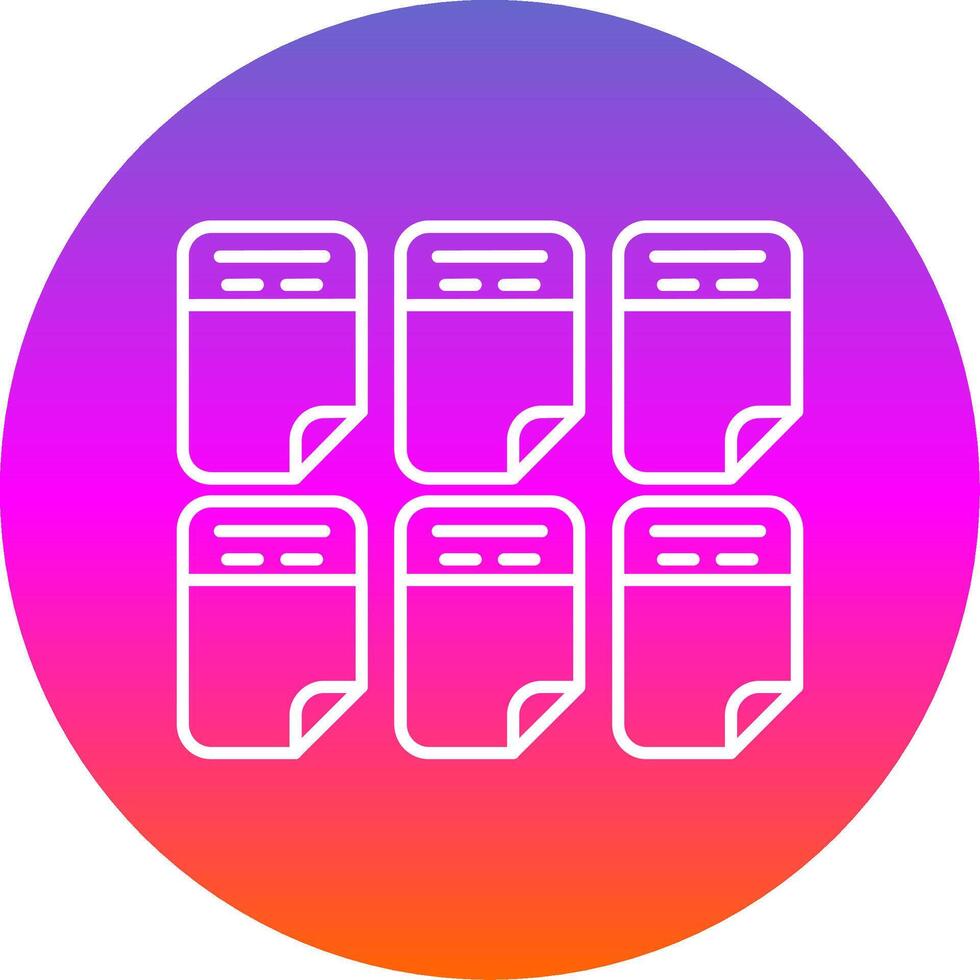 Color Line Gradient Circle Icon vector