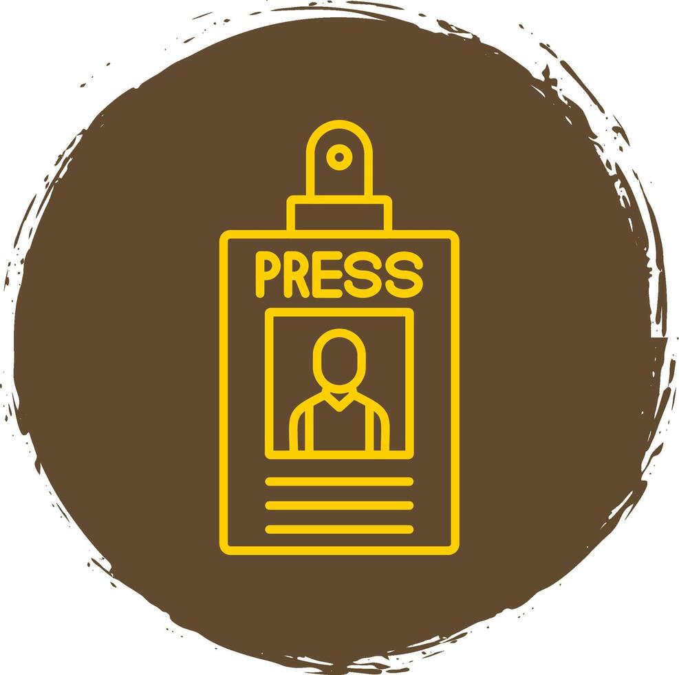 Press Pass Line Circle Yellow Icon vector