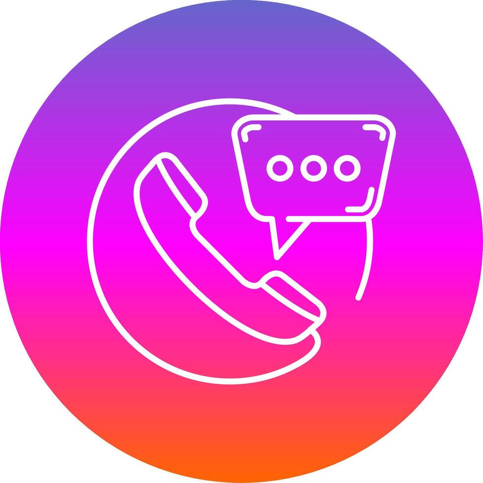 Contact Line Gradient Circle Icon vector