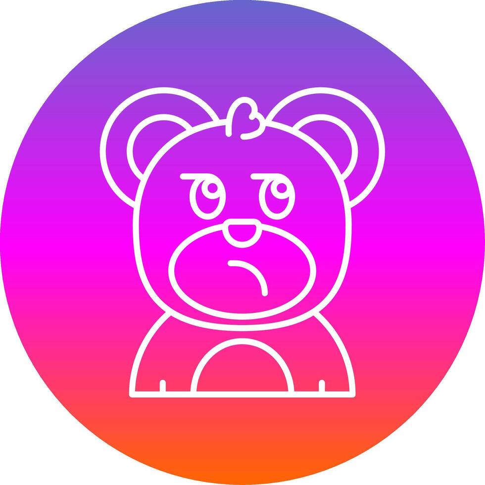Suspicious Line Gradient Circle Icon vector