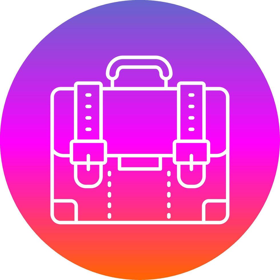 Suitcase Line Gradient Circle Icon vector