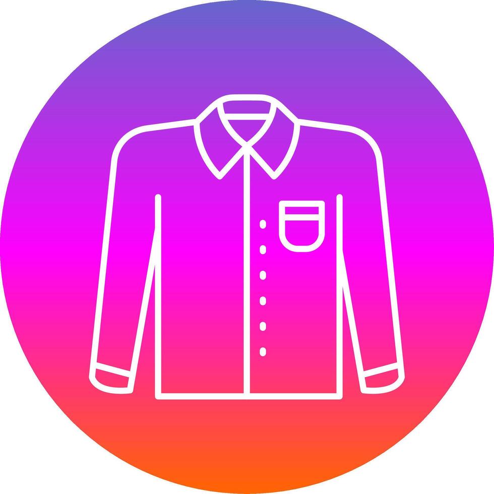 Formal shirt Line Gradient Circle Icon vector