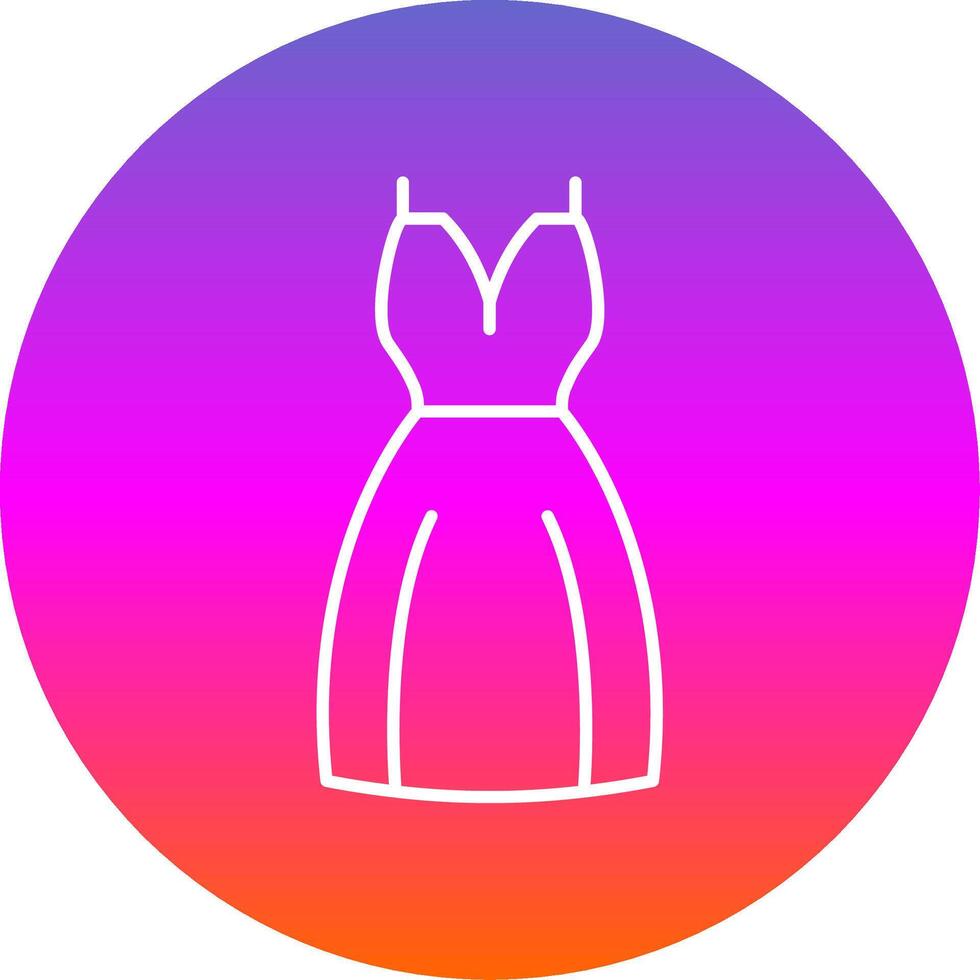 Evening dress Line Gradient Circle Icon vector