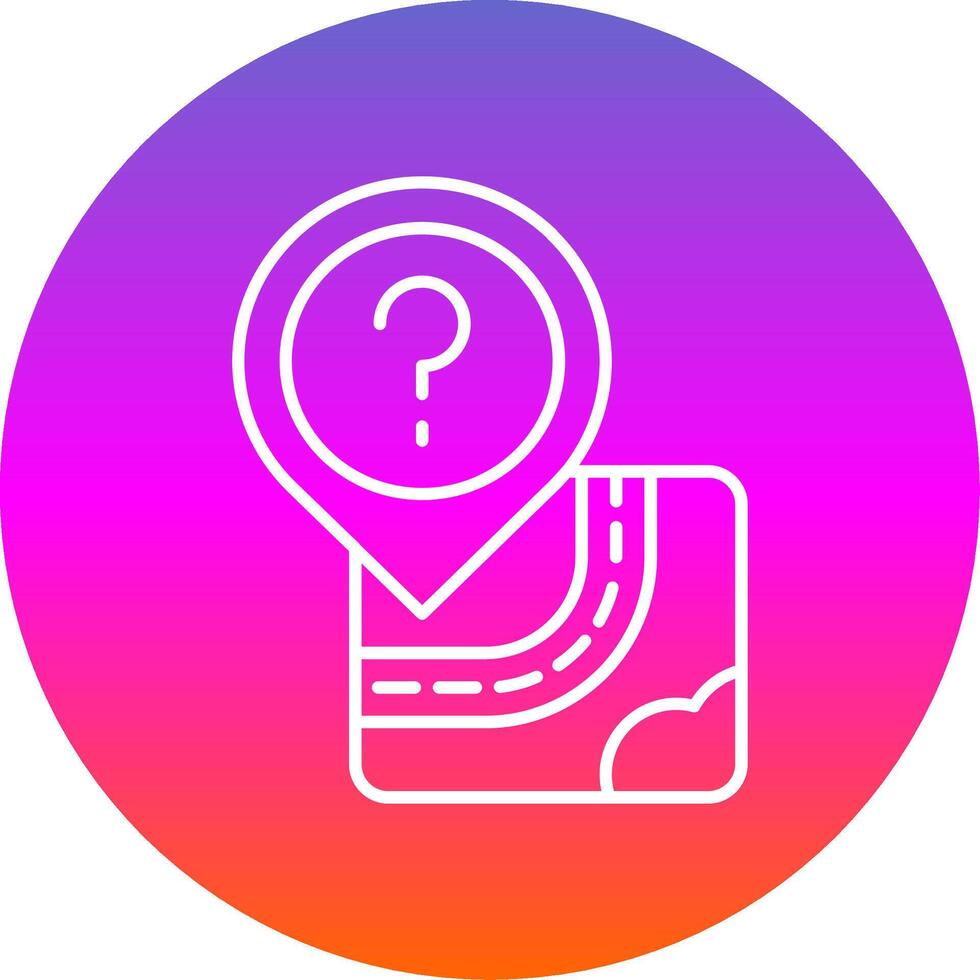 Question Line Gradient Circle Icon vector