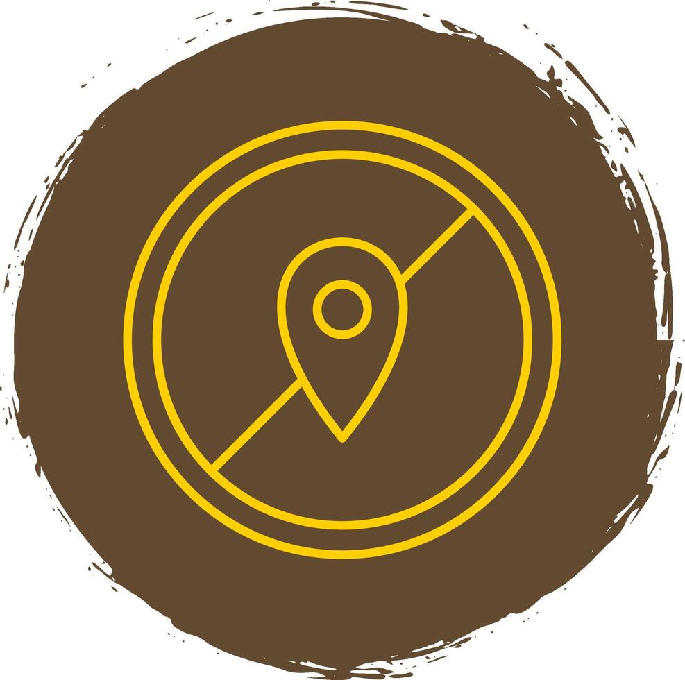 Avoid Line Circle Yellow Icon vector