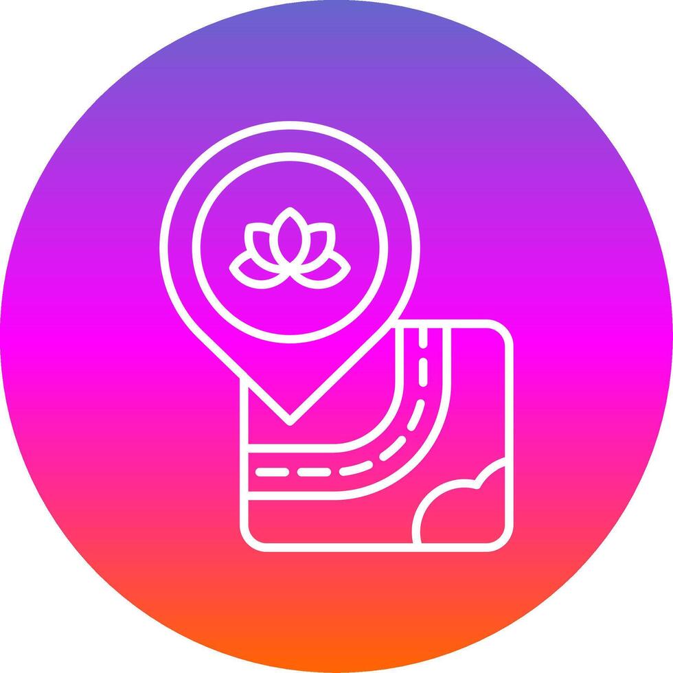 Meditation Line Gradient Circle Icon vector