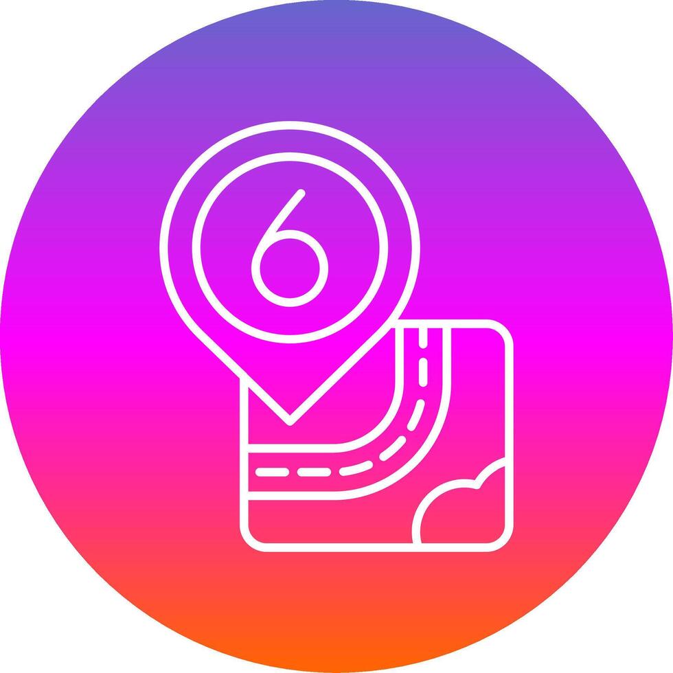 Six Line Gradient Circle Icon vector