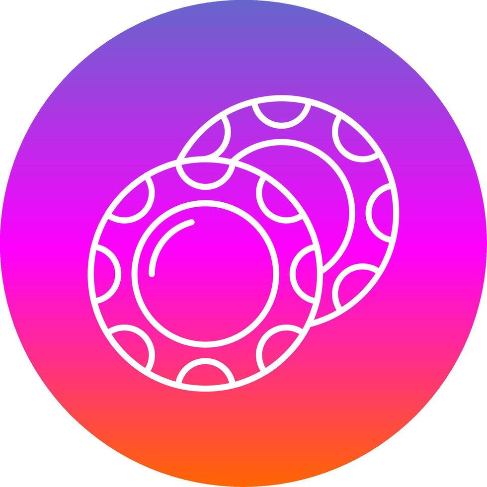 Plate Line Gradient Circle Icon vector