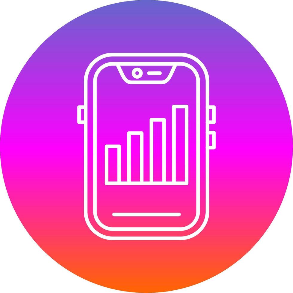 Signal Line Gradient Circle Icon vector