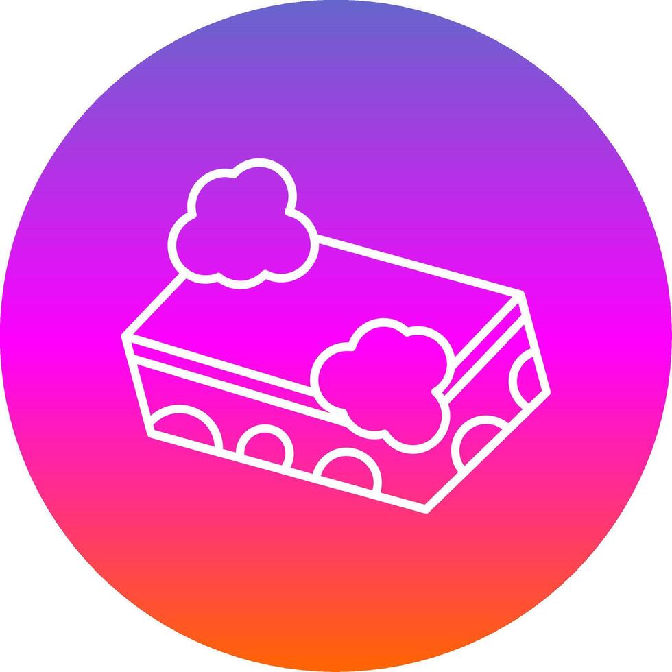 Sponge Line Gradient Circle Icon vector