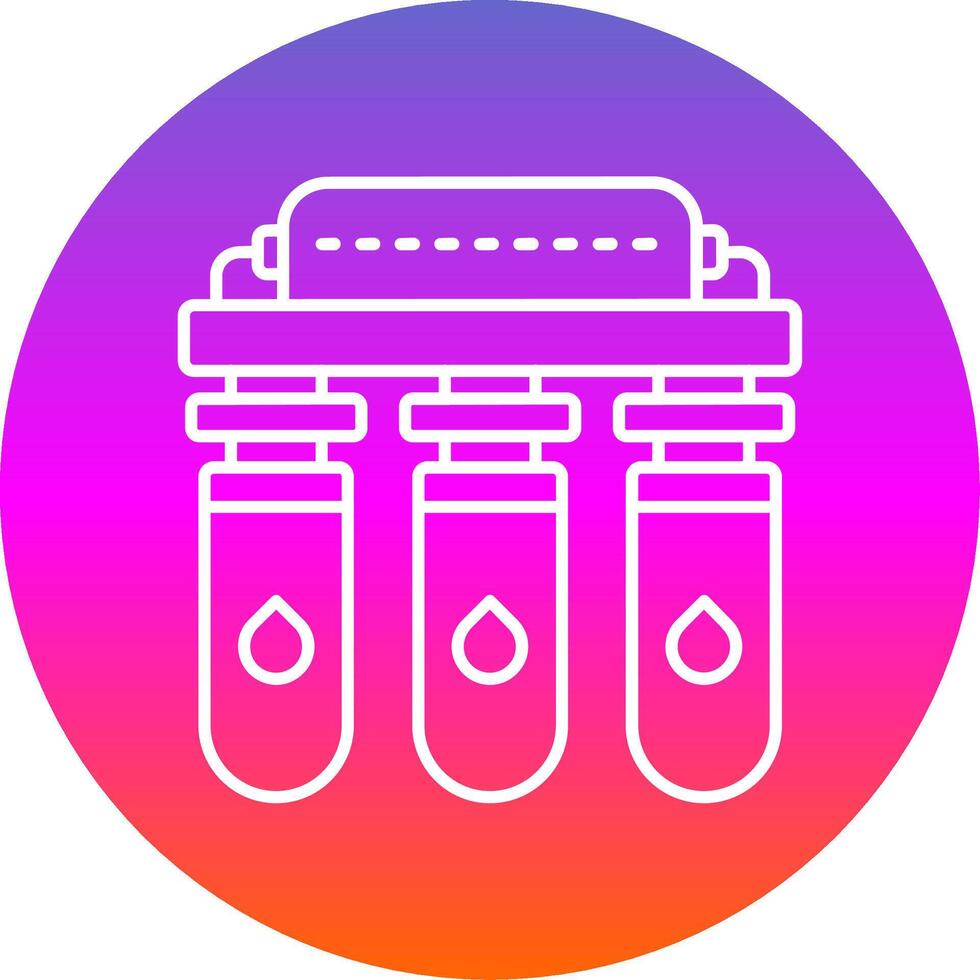 Water purifier Line Gradient Circle Icon vector