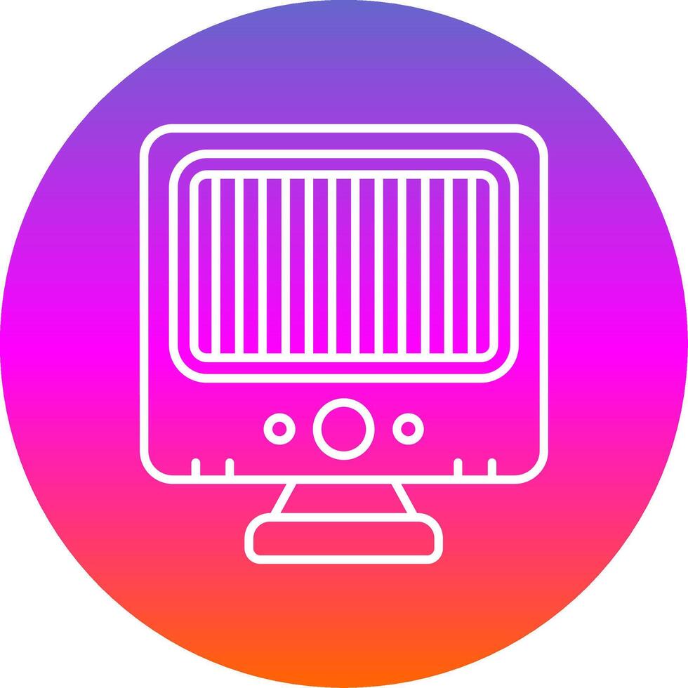 Heater Line Gradient Circle Icon vector