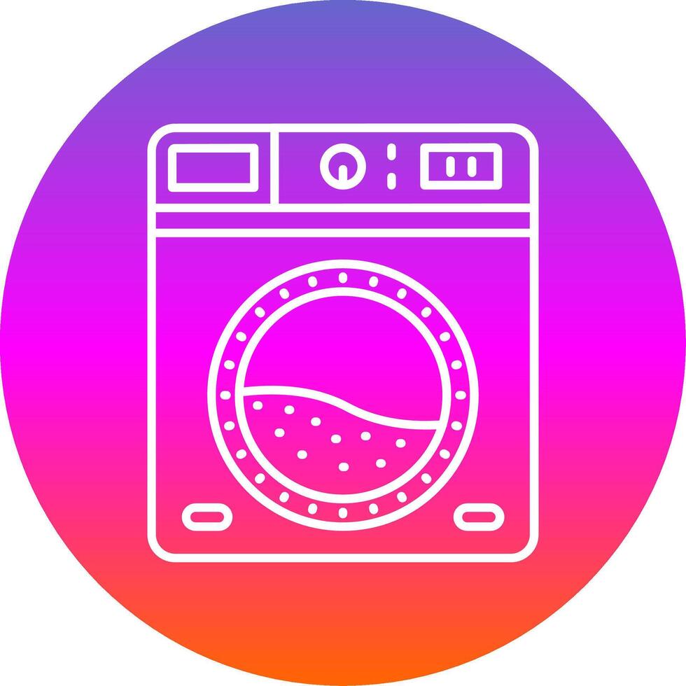 Laundry Line Gradient Circle Icon vector