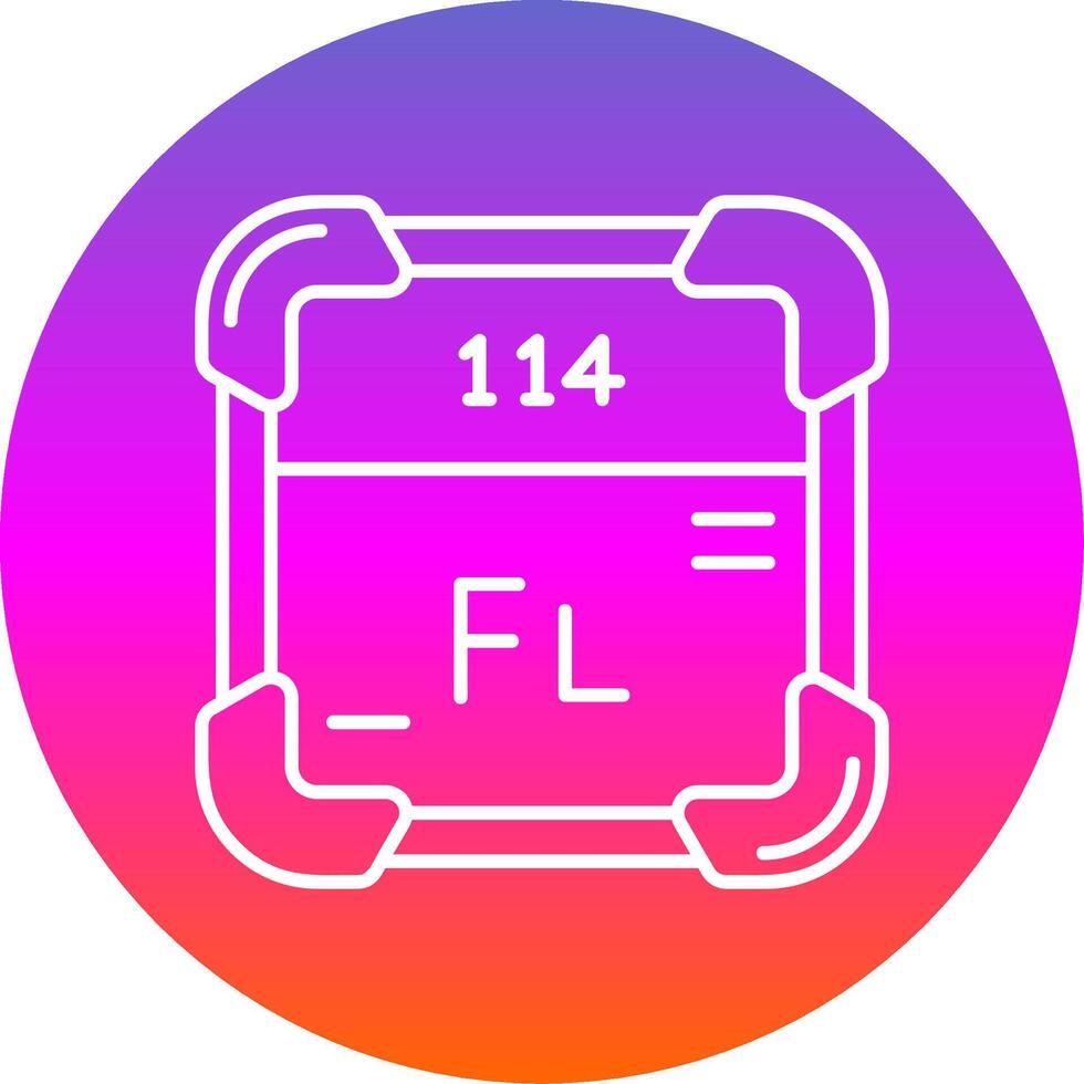 Flerovium Line Gradient Circle Icon vector