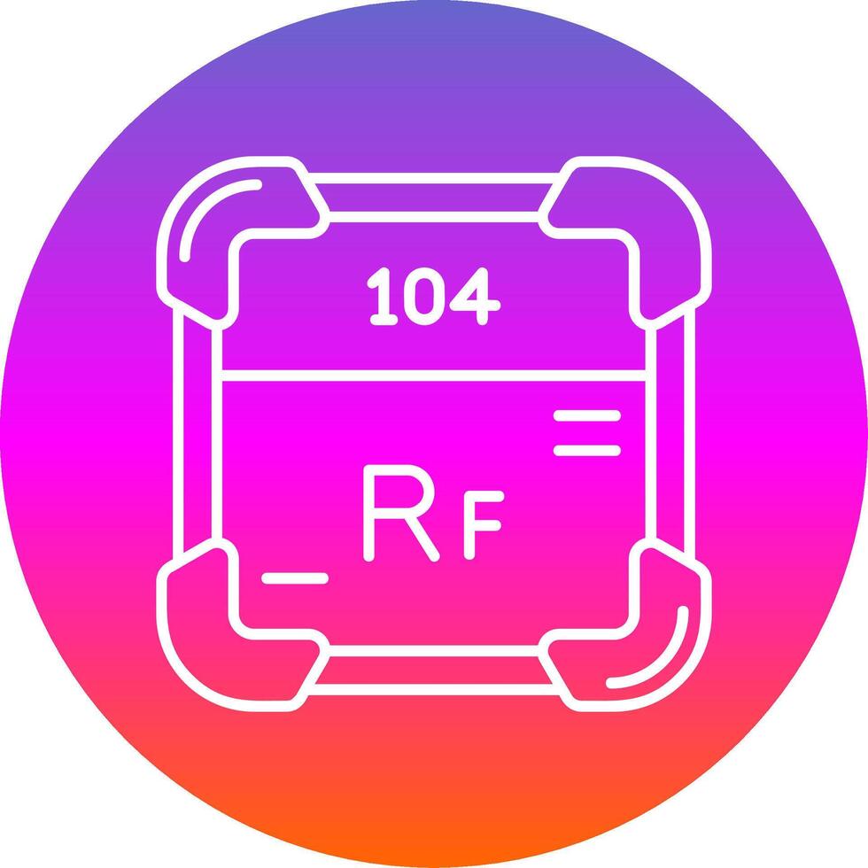 Rutherfordium Line Gradient Circle Icon vector