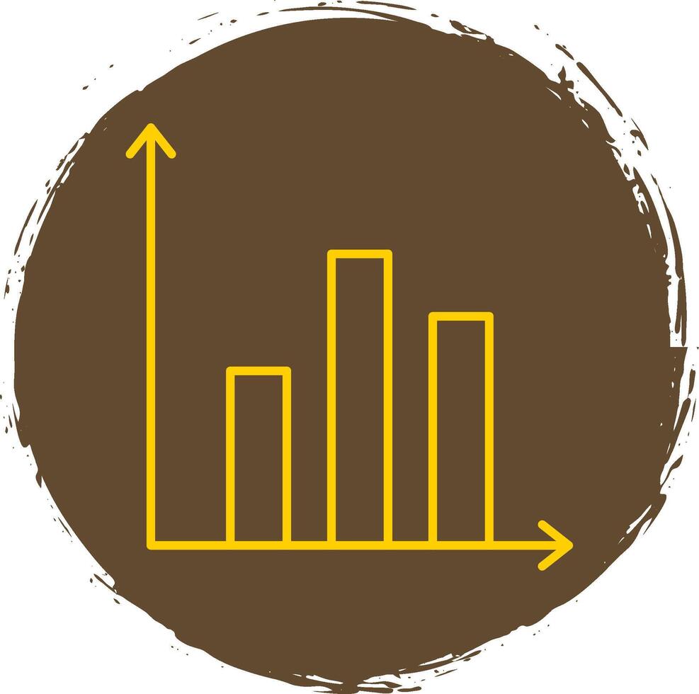 Prediction Line Circle Yellow Icon vector