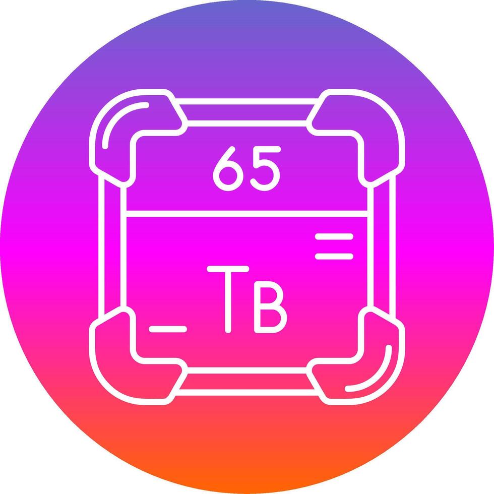 Terbium Line Gradient Circle Icon vector