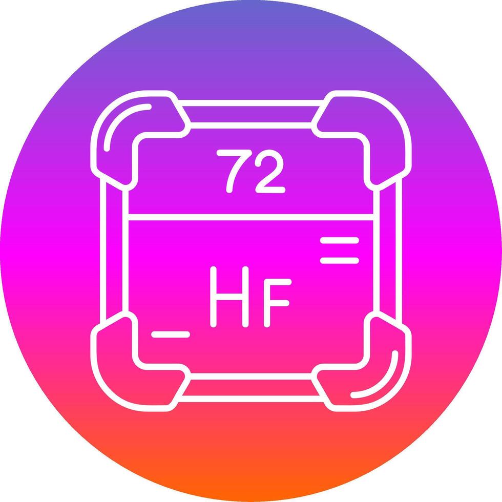 Hafnium Line Gradient Circle Icon vector