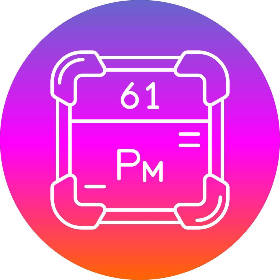 Promethium Line Gradient Circle Icon vector