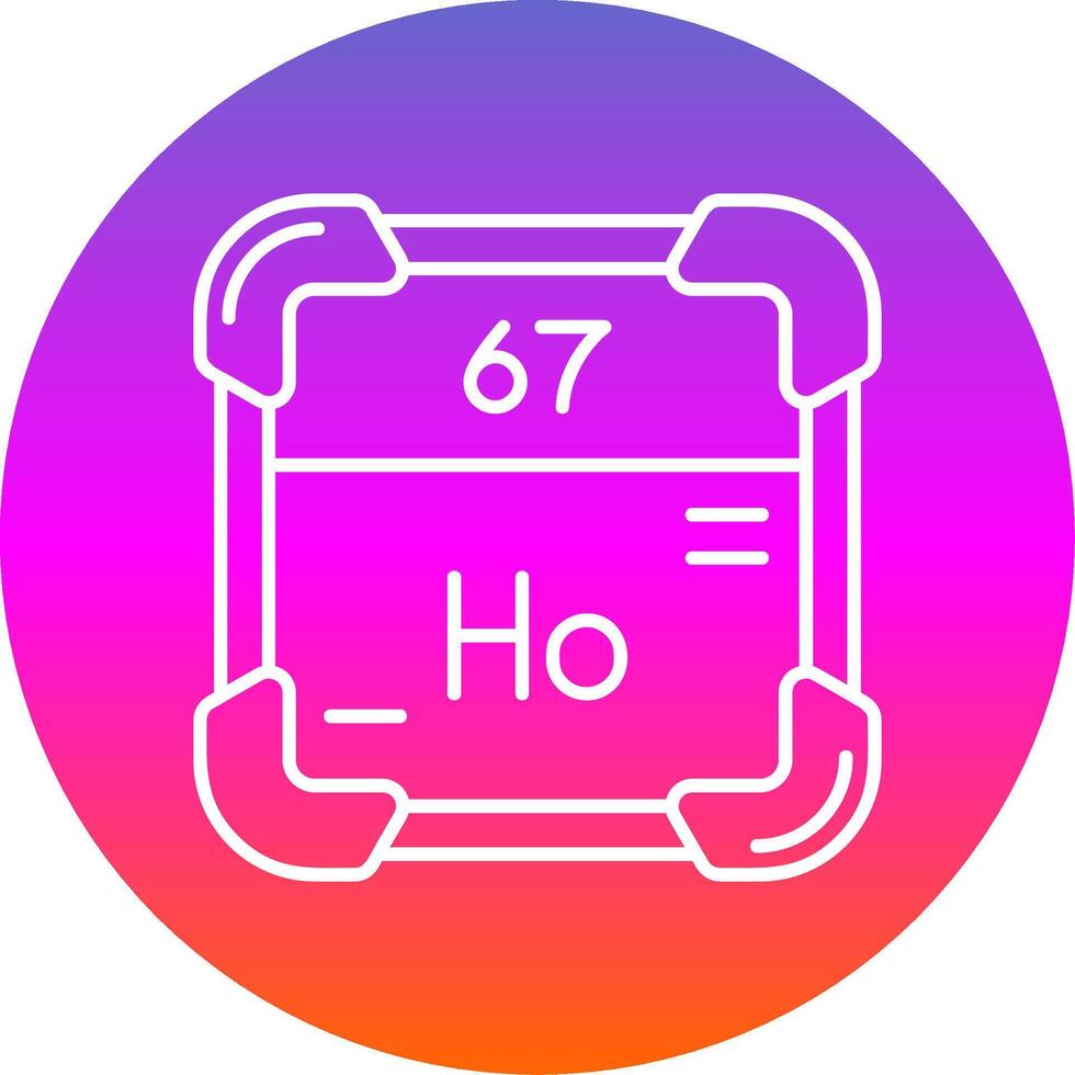 Holmium Line Gradient Circle Icon vector