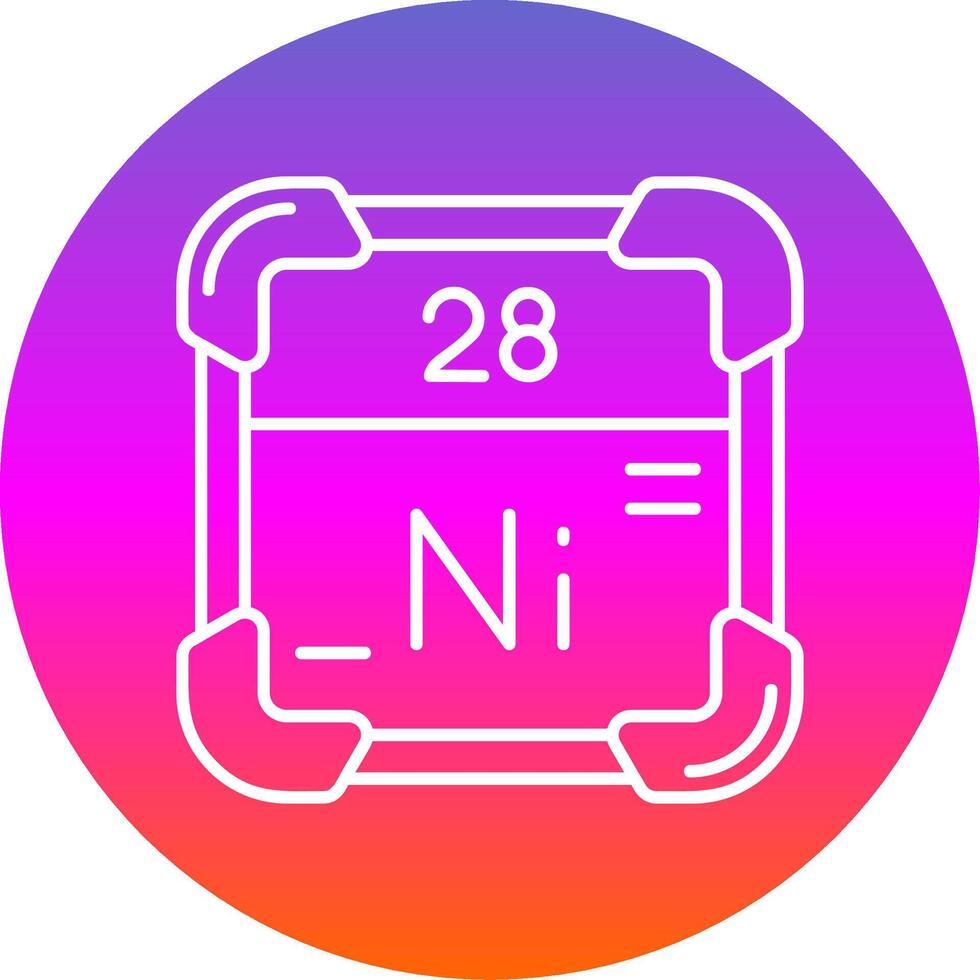 Nickel Line Gradient Circle Icon vector