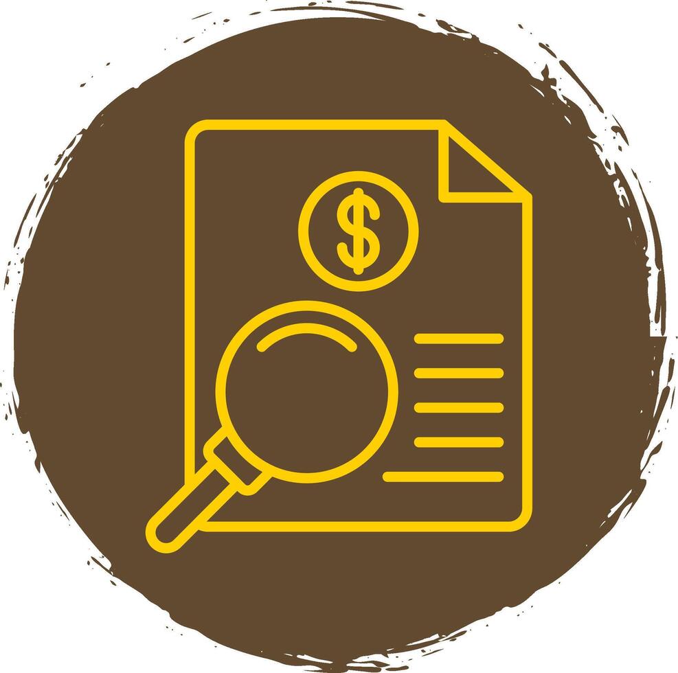 Investigation Line Circle Yellow Icon vector