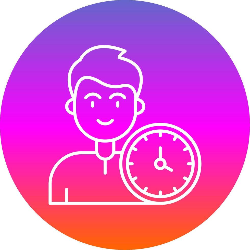 Time Line Gradient Circle Icon vector