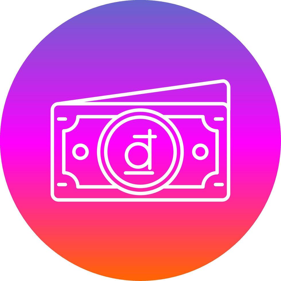 Dong Line Gradient Circle Icon vector