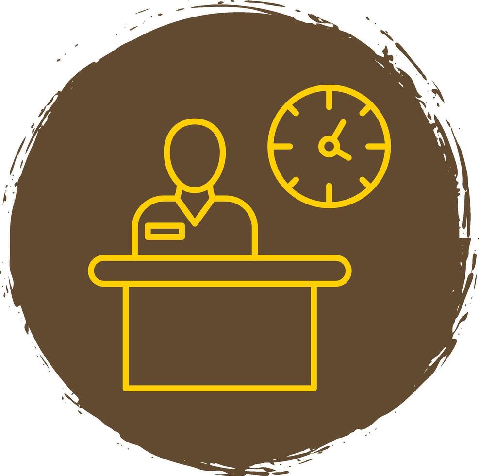 Break Line Circle Yellow Icon vector