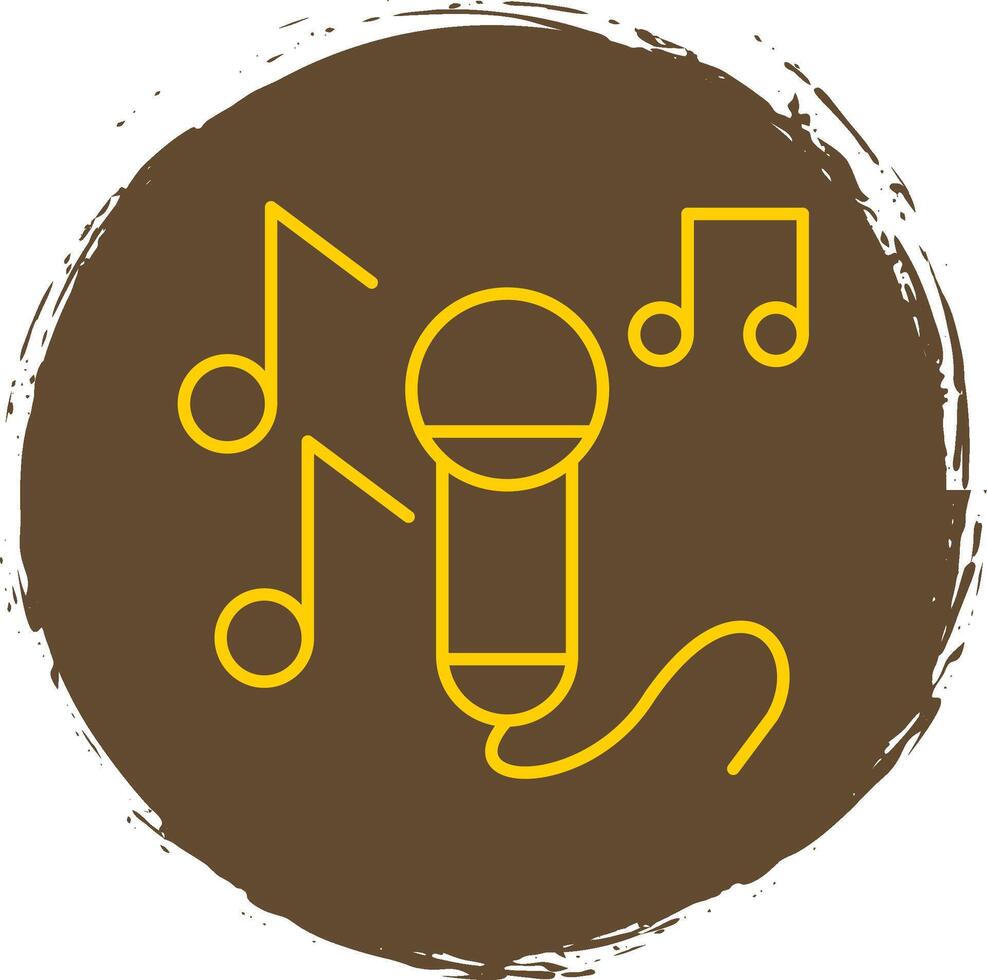Sing Line Circle Yellow Icon vector
