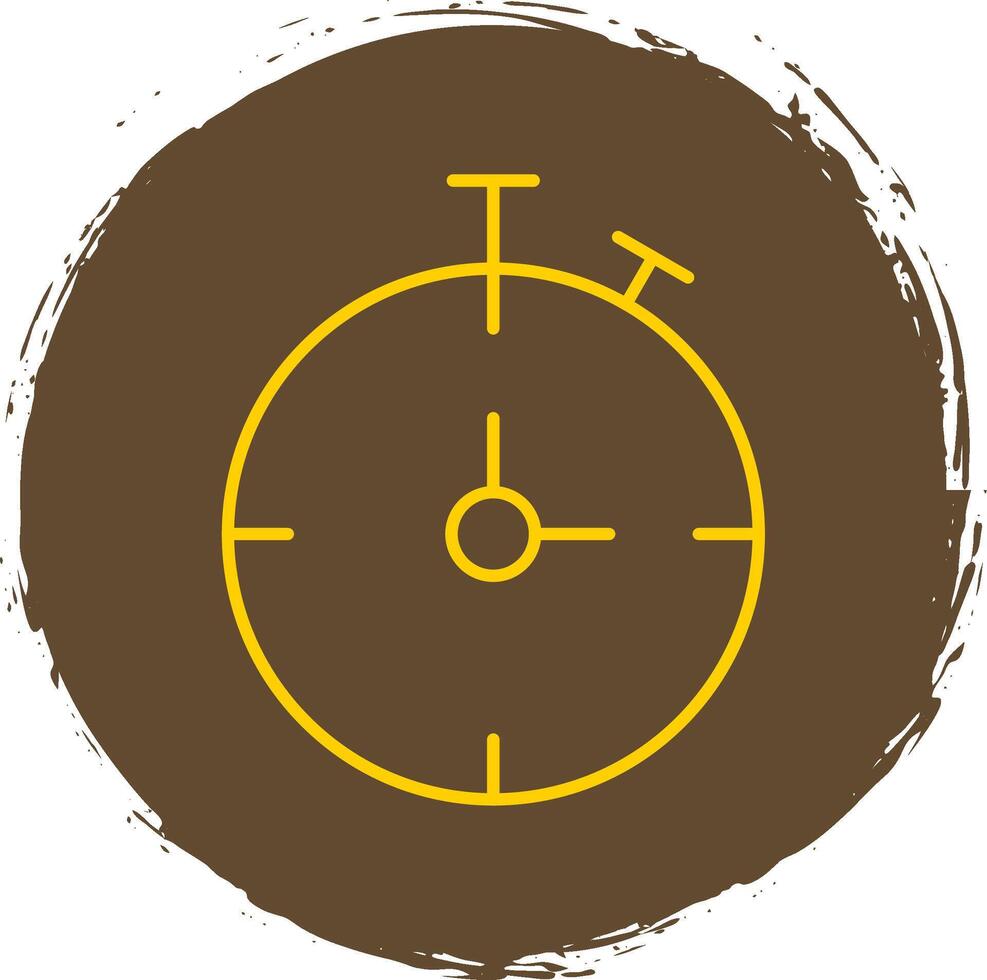 Chronometer Line Circle Yellow Icon vector
