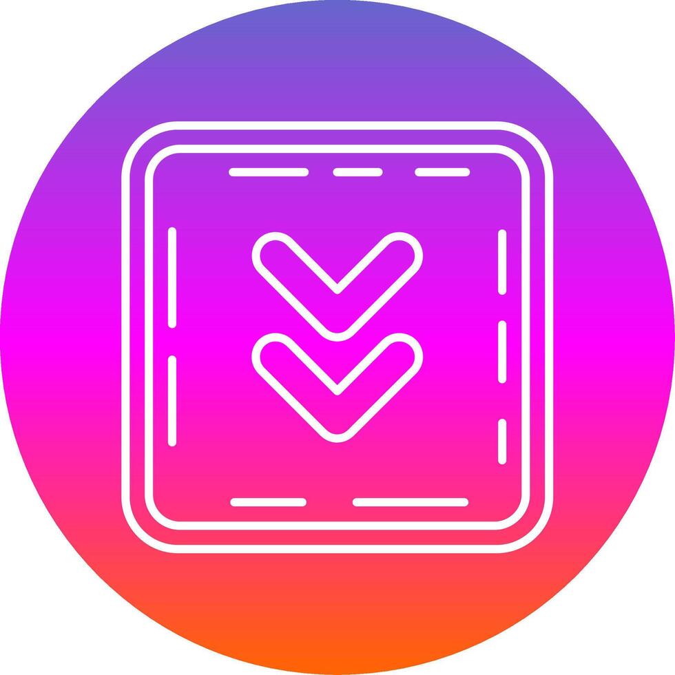 Chevron Line Gradient Circle Icon vector
