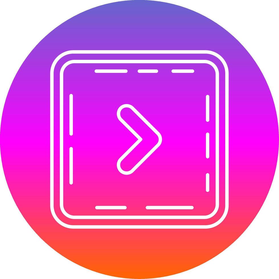 Chevron Line Gradient Circle Icon vector