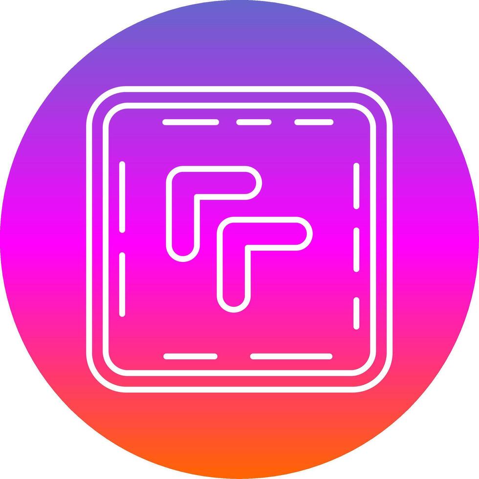 Chevron Line Gradient Circle Icon vector