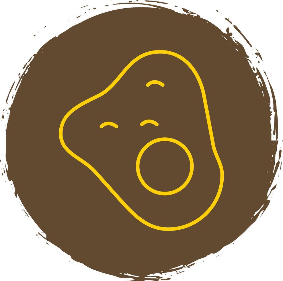 Eggs Line Circle Yellow Icon vector