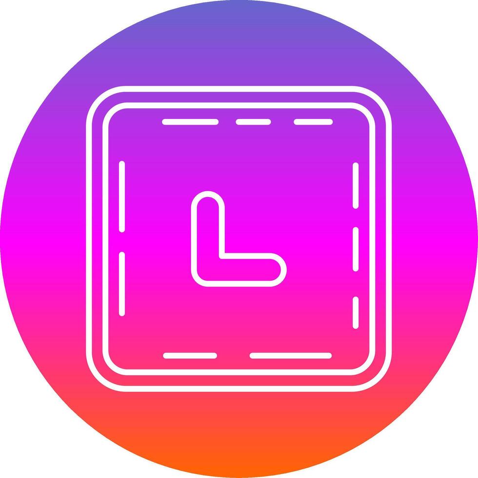 Chevron Line Gradient Circle Icon vector